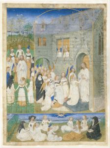 The Holy Virgins Greeted by Christ as They Enter the Gates of Paradise