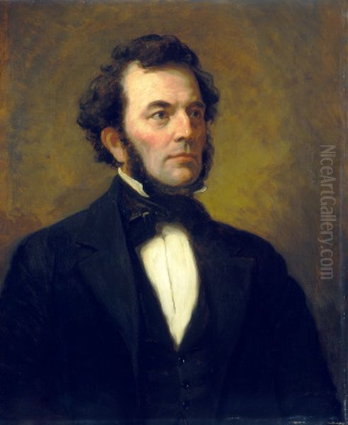 Dr. James Hall Oil Painting by Daniel Huntington