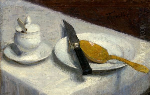Still Life with Mustard Pot Oil Painting by Henri Fantin-Latour