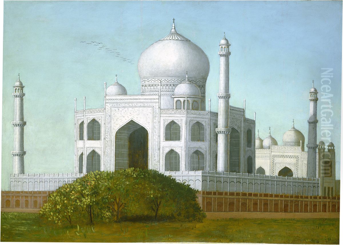 The Taj Mahal Oil Painting by Erastus Salisbury Field