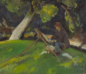An Artist At His Easel