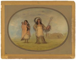 Mandan Civil Chief, His Wife, and Child
