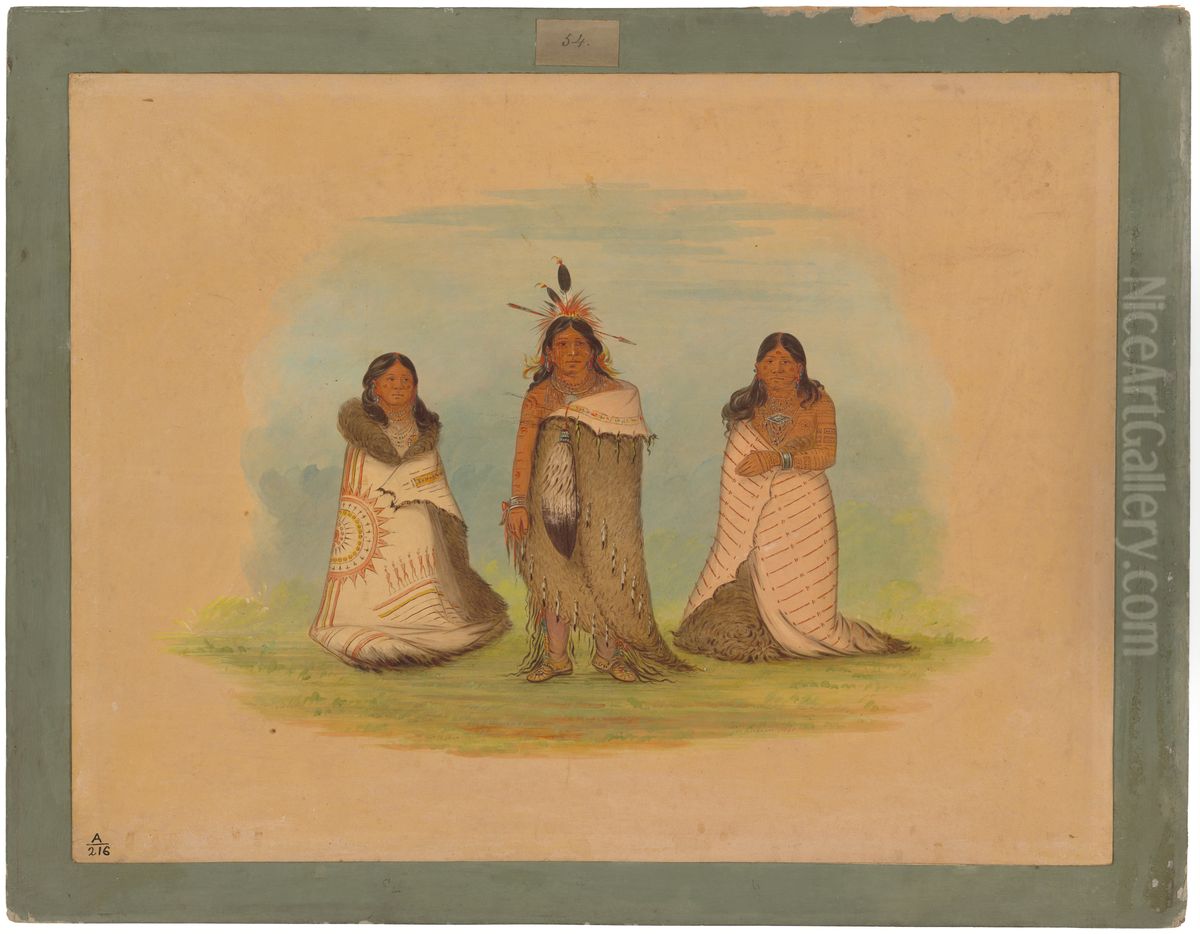 Puncah Indians Oil Painting by George Catlin Puncah Indians Oil Painting by George Catlin