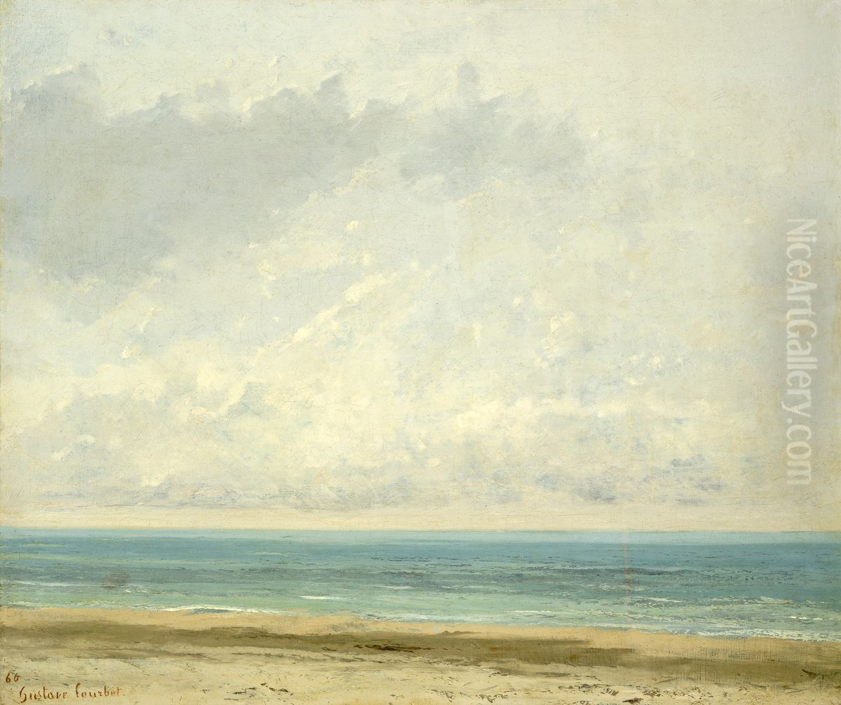 Calm Sea Oil Painting by Gustave Courbet