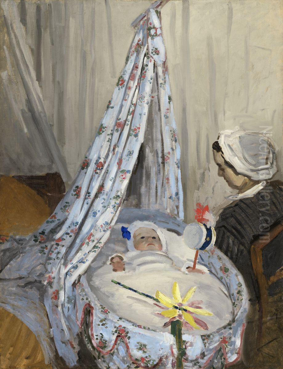 The Cradle - Camille with the Artist's Son Jean Oil Painting by Claude Oscar Monet