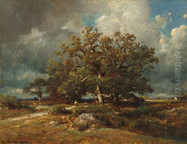 The Old Oak Oil Painting by Jules Dupre