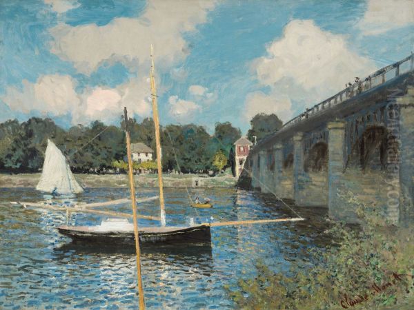 Le Pont routier, Argenteuil Oil Painting by Claude Monet