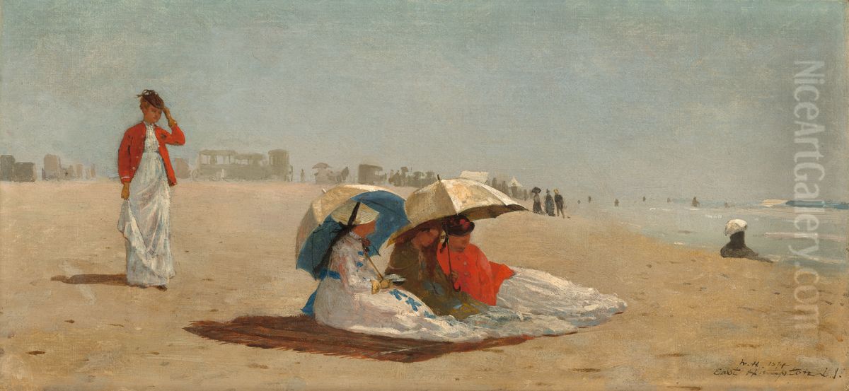 East Hampton Beach, Long Island Oil Painting by Winslow Homer