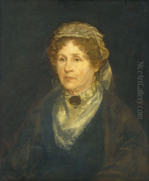 Agnes Gordon Cochran Higginson (Mrs. Stephen Higginson) Oil Painting by George Fuller