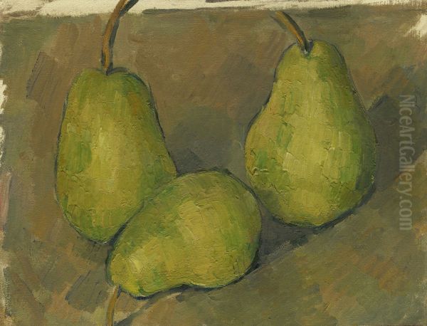 Trois poires Oil Painting by Paul Cezanne