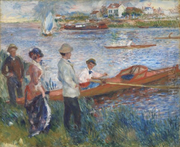 oarsmen at chatou Oil Painting by Pierre Auguste Renoir