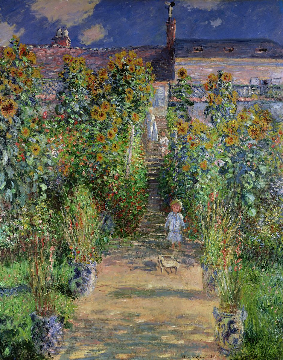 Monet's garden at Vetheuil Oil Painting by Claude Oscar Monet Monet's garden at Vetheuil Oil Painting by Claude Oscar Monet