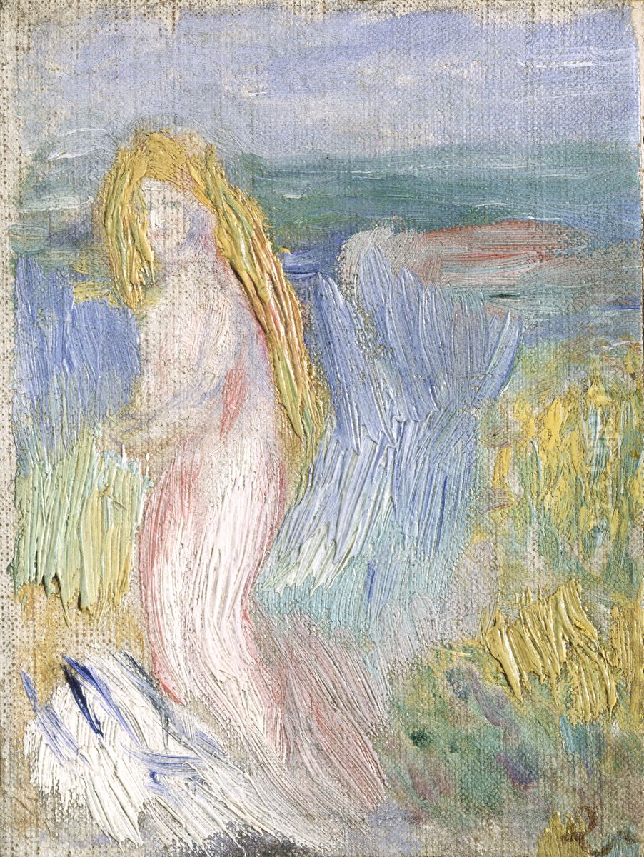 Small Study for a Nude Oil Painting by Pierre Auguste Renoir