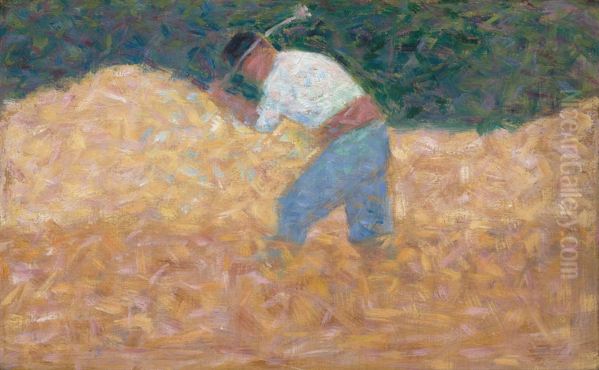 The Stone Breaker Oil Painting by Georges Seurat