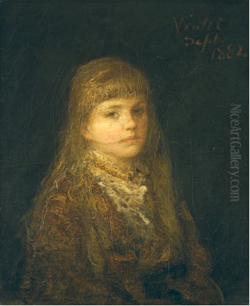 Violet Oil Painting by George Fuller