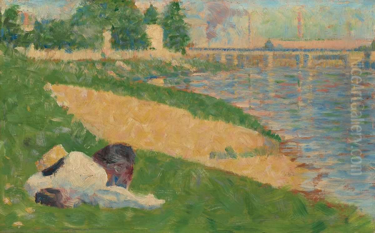 The Seine with Clothing on the Bank (Study for 