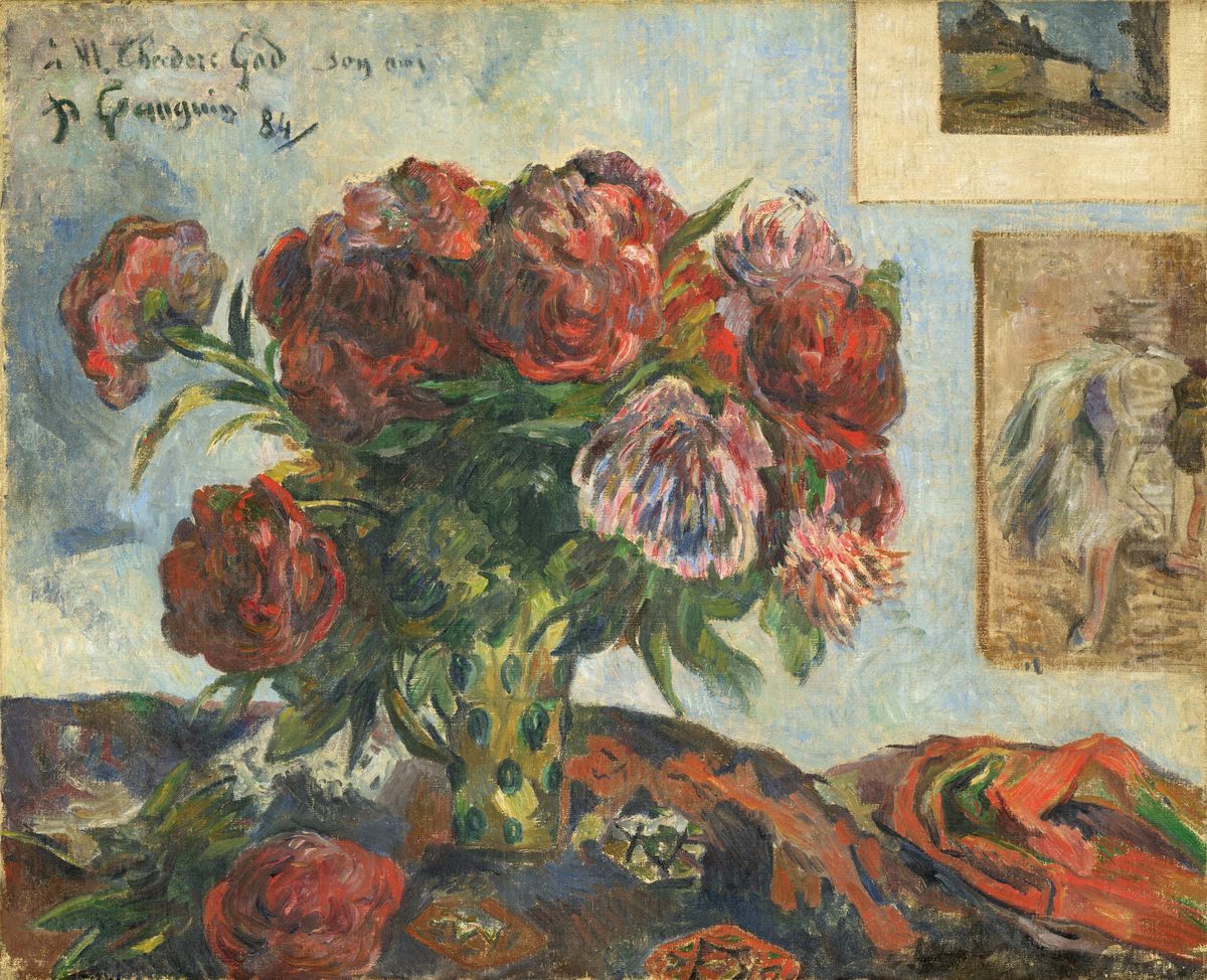 Le Vase de pivoines I, ou Les Pivoines I Oil Painting by Paul Gauguin Le Vase de pivoines I, ou Les Pivoines I Oil Painting by Paul Gauguin