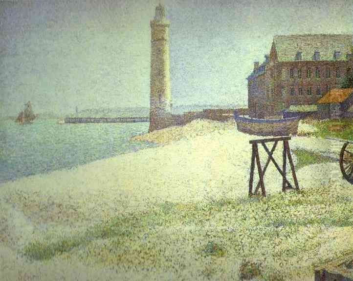 The Lighthouse at Honfleur Oil Painting by Georges Seurat