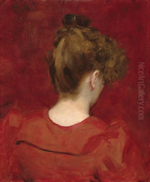Study of Lilia Oil Painting by Carolus-Duran