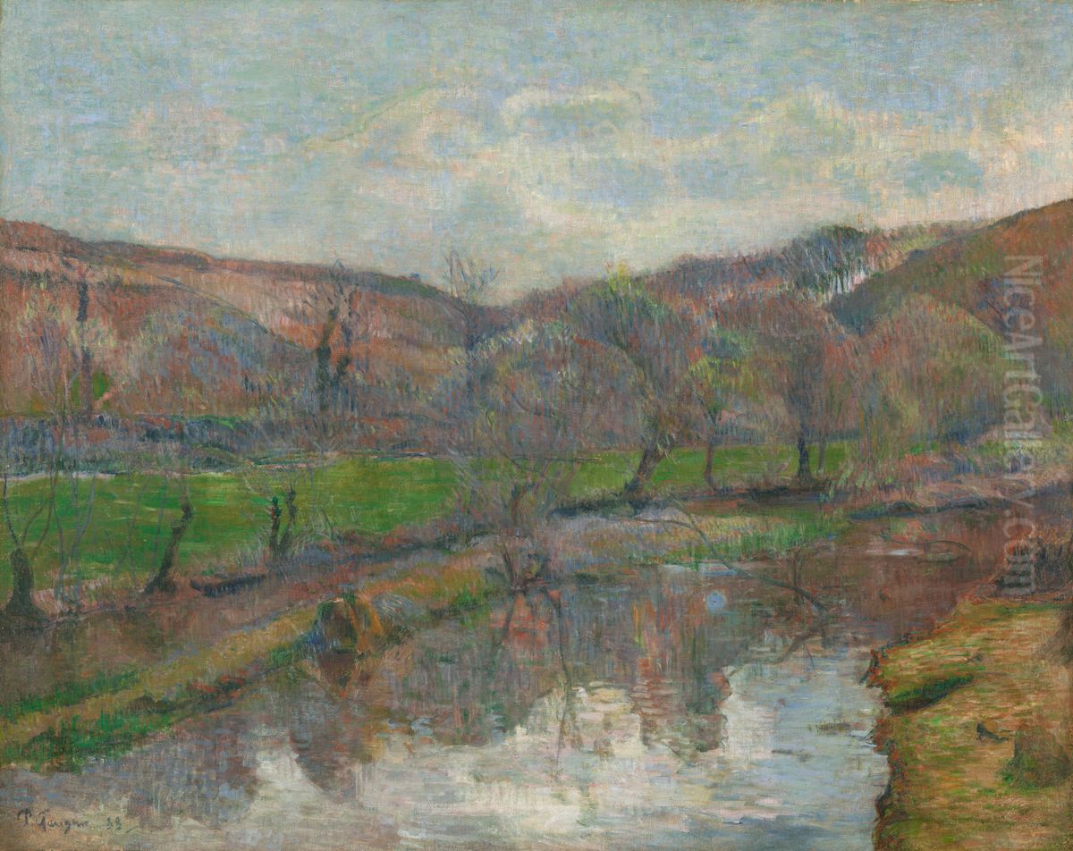 La vallee de l'Aven en amont de Pont-Aven Oil Painting by Paul Gauguin La vallee de l'Aven en amont de Pont-Aven Oil Painting by Paul Gauguin