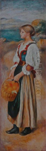 La Marchande d'oranges Oil Painting by Pierre Auguste Renoir