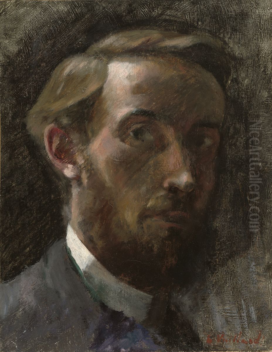 Self-portrait, Aged 21 Oil Painting by Jean-Edouard Vuillard
