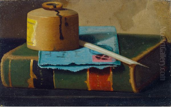 The Blue Envelope Oil Painting by John F. Peto