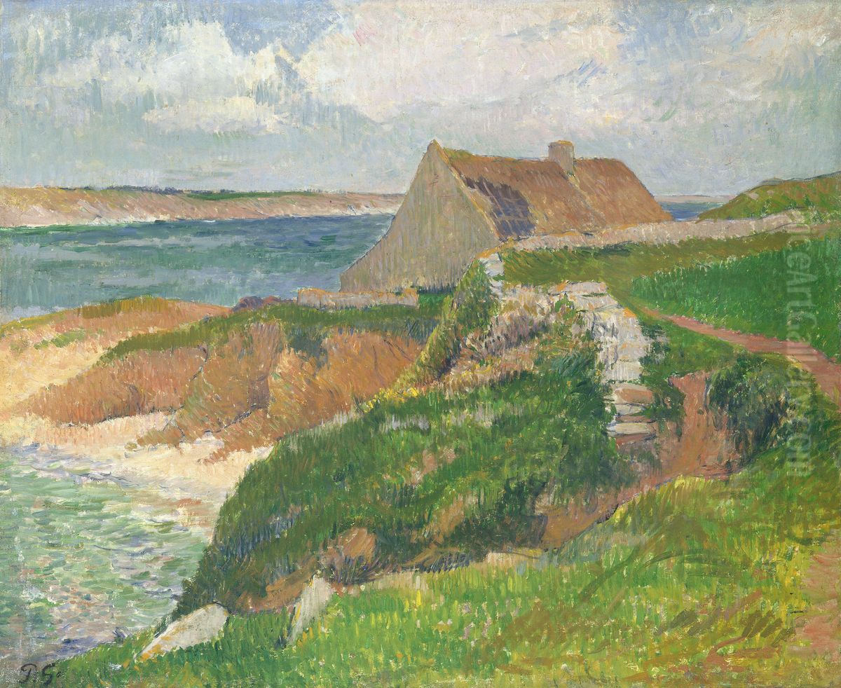 The Island of Raguenez, Brittany Oil Painting by Henry Moret