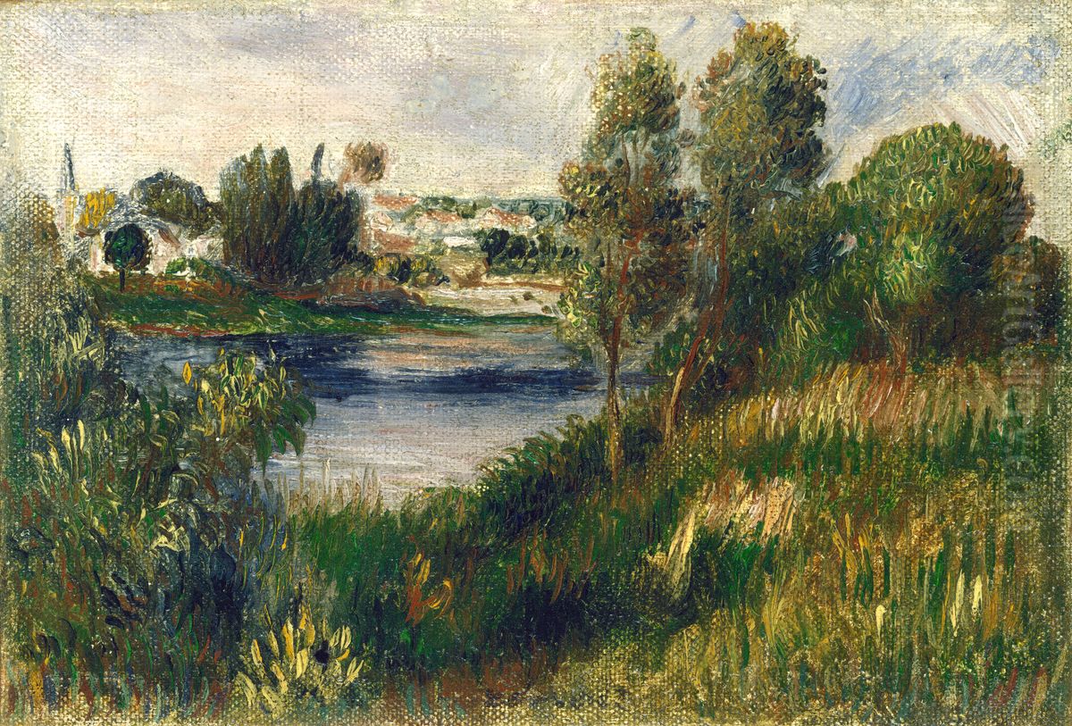 Landscape at Vetheuil Oil Painting by Pierre Auguste Renoir