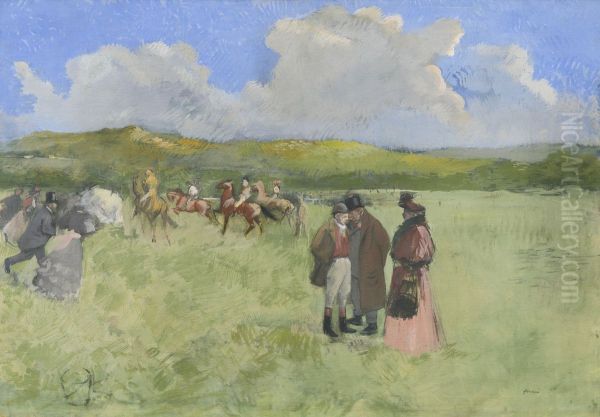 The Race Track Oil Painting by Jean-Louis Forain