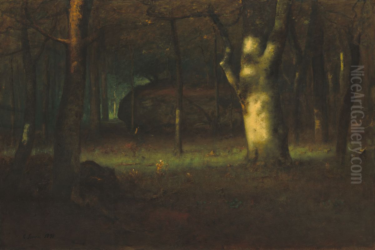 Sunset in the Woods Oil Painting by George Inness