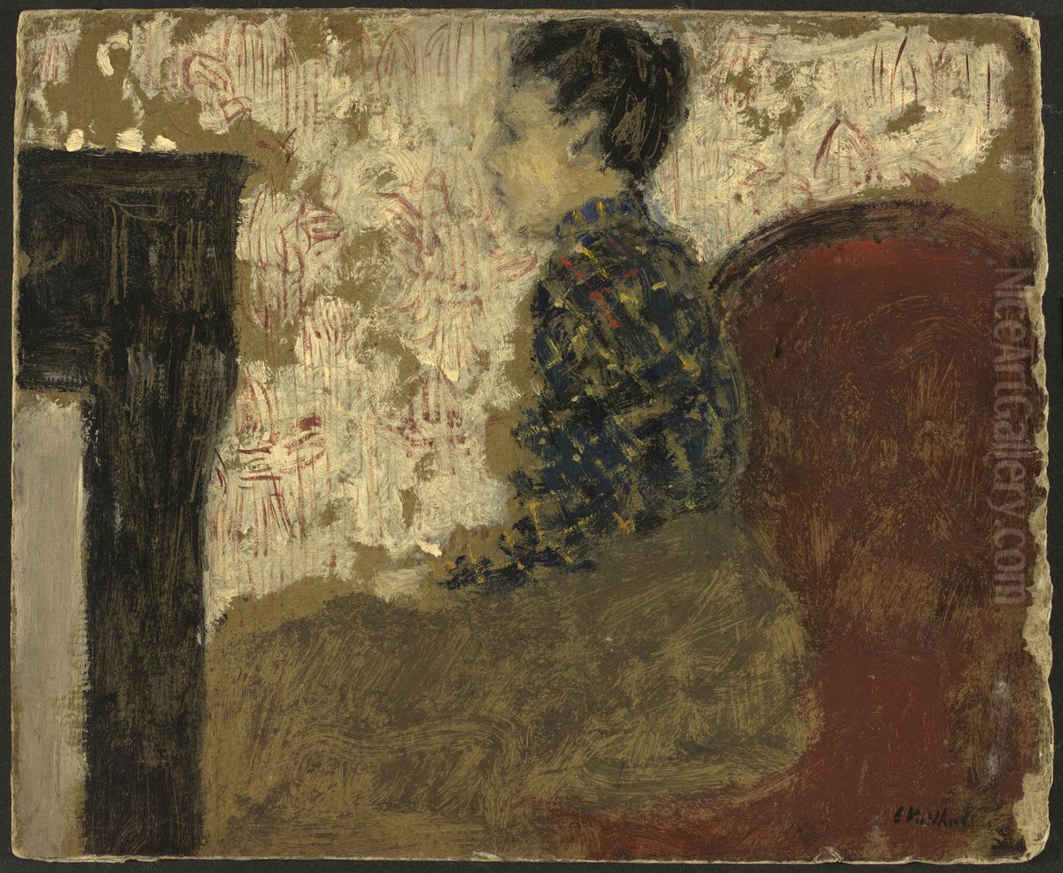 Woman Sitting by the Fireside Oil Painting by Jean-Edouard Vuillard