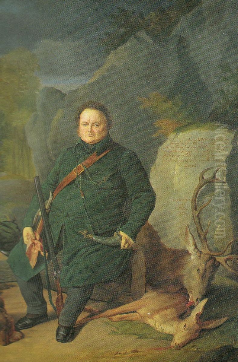 Au premier coup Oil Painting by Joseph Weber