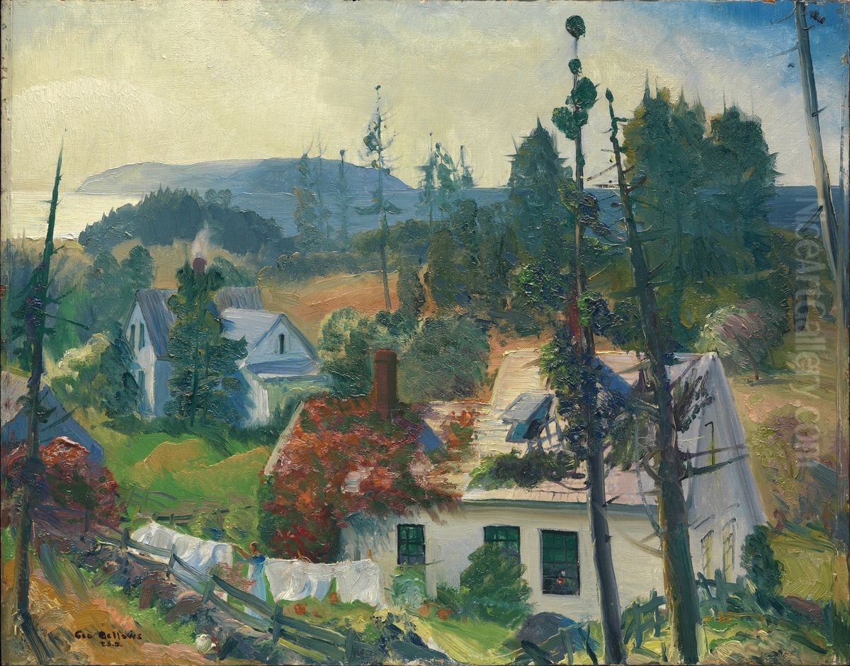 The Red Vine, Matinicus Island, Maine Oil Painting by George Wesley Bellows