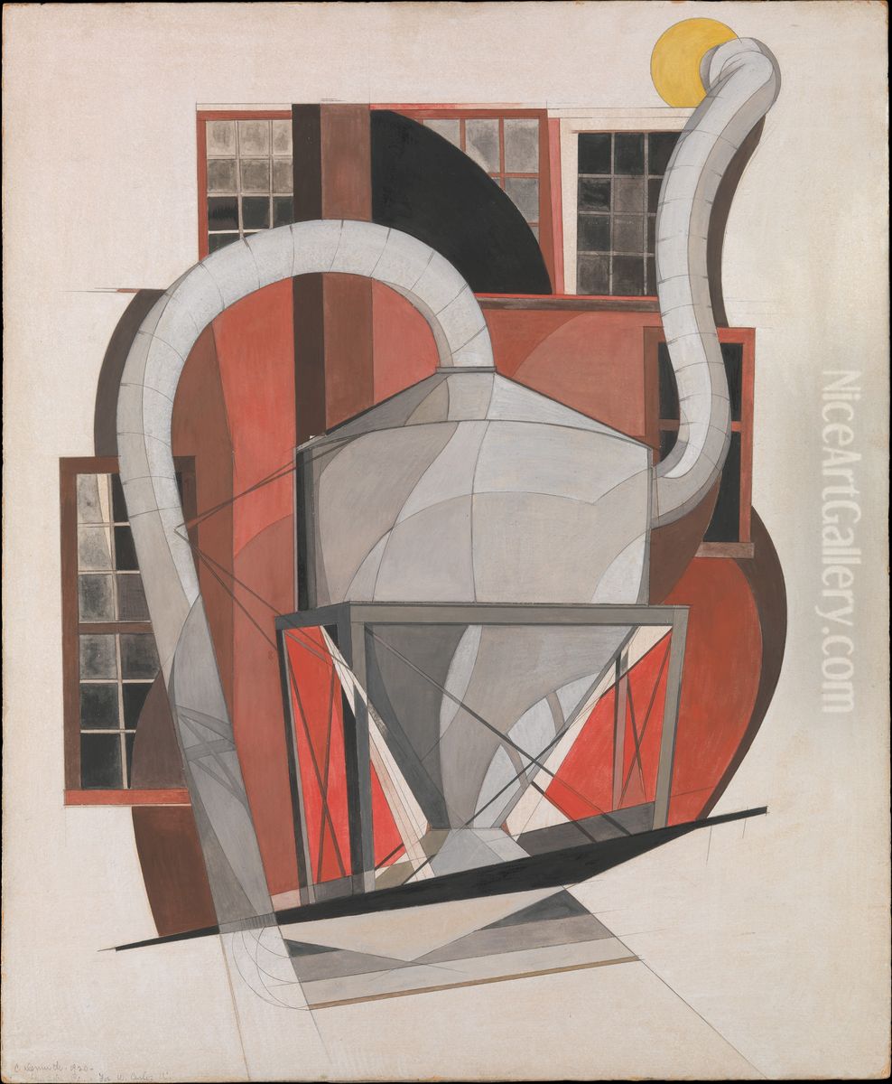 Machinery Oil Painting by Charles Demuth