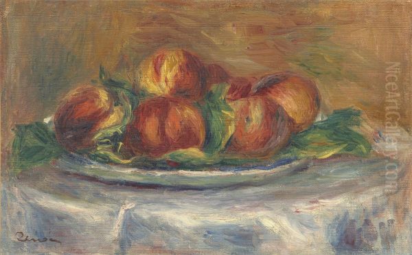 Peaches on a Plate Oil Painting by Pierre-Auguste Renoir