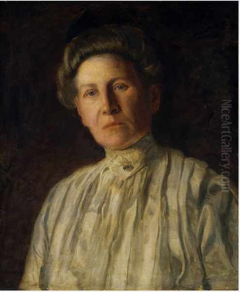 Annie C. Lochrey Husson (Mrs. Louis Husson) Oil Painting by Thomas Cowperthwait Eakins