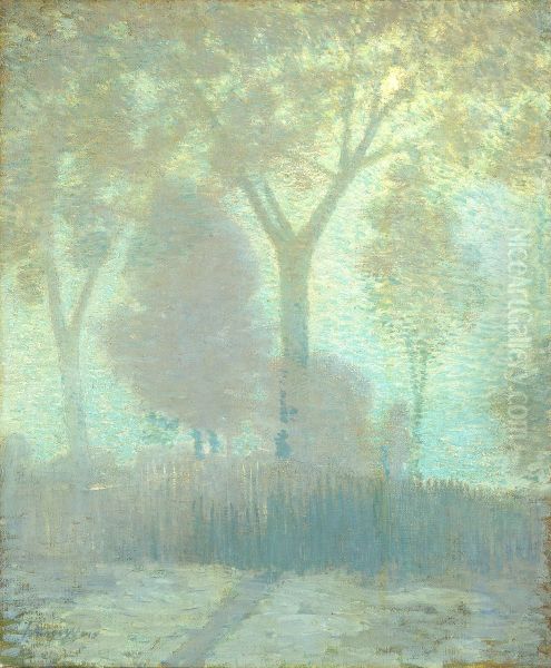 Moonlight Oil Painting by J. Alden Weir