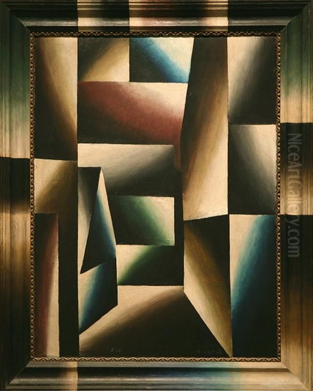 Strasse auf Helgoland II Oil Painting by Arthur Segal