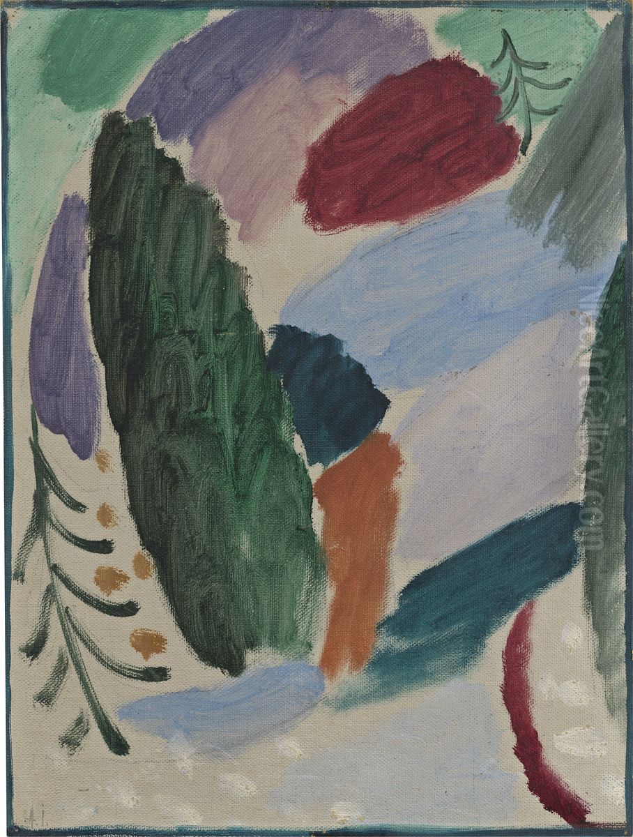 Frosty Day Oil Painting by Alexei Jawlensky