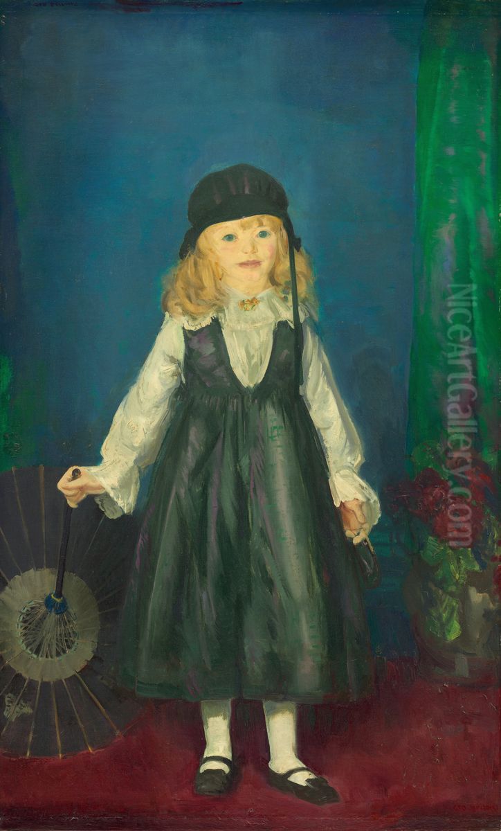 Anne with a Japanese Parasol Oil Painting by George Wesley Bellows