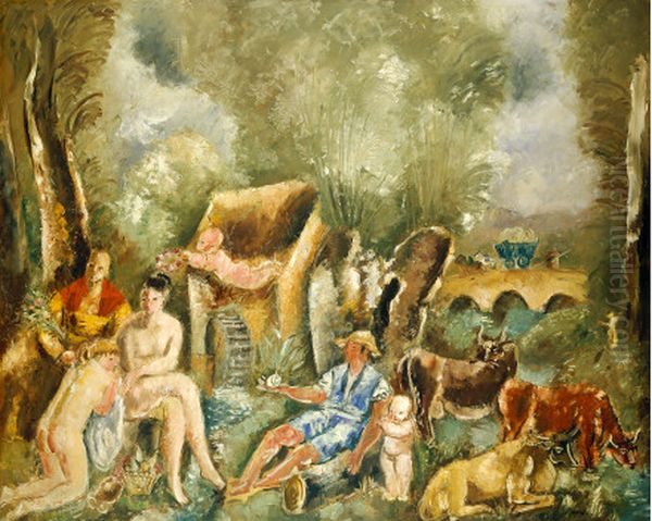 Judgment of Paris Oil Painting by Charles Georges Dufresne