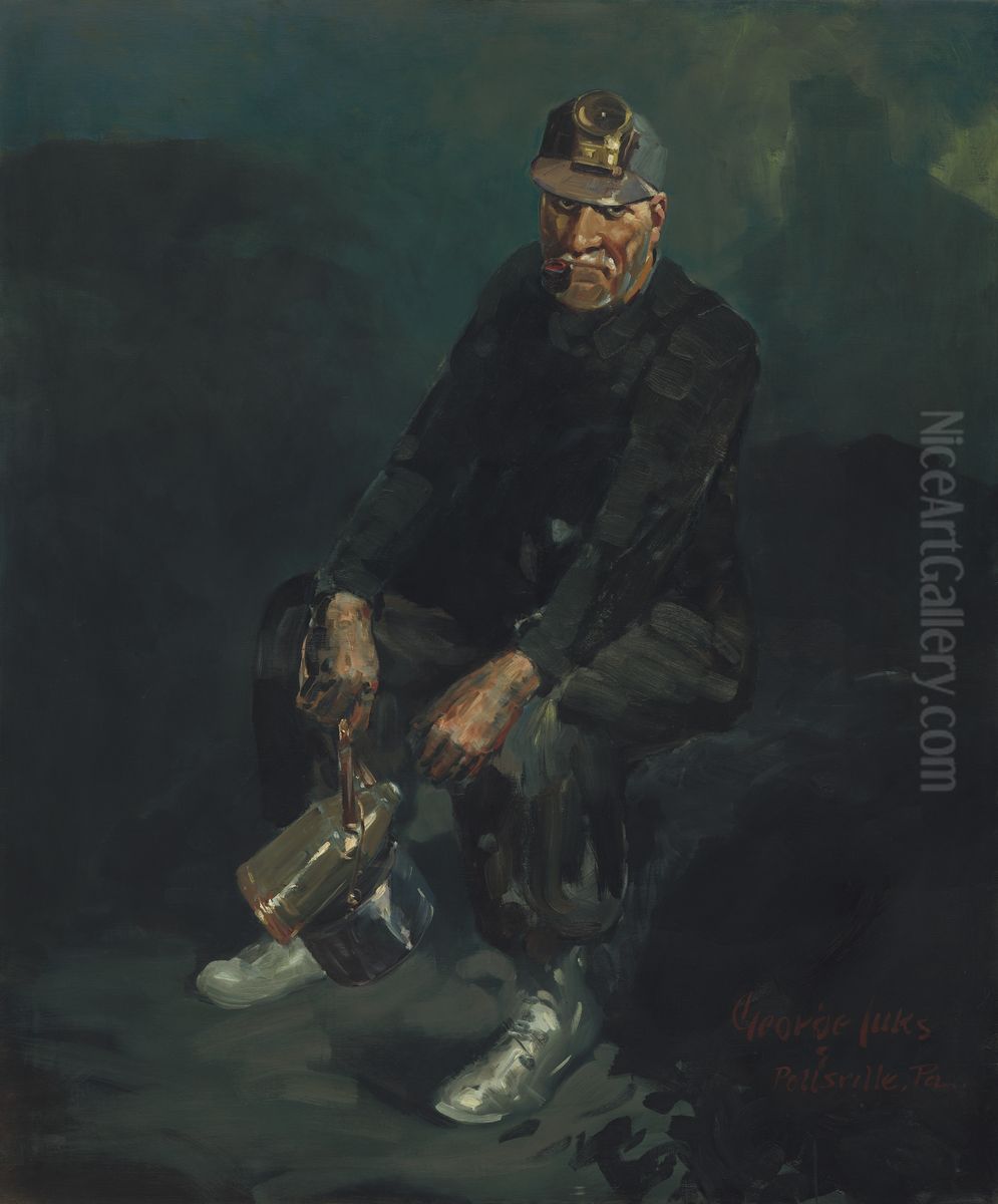 The Miner Oil Painting by George Luks