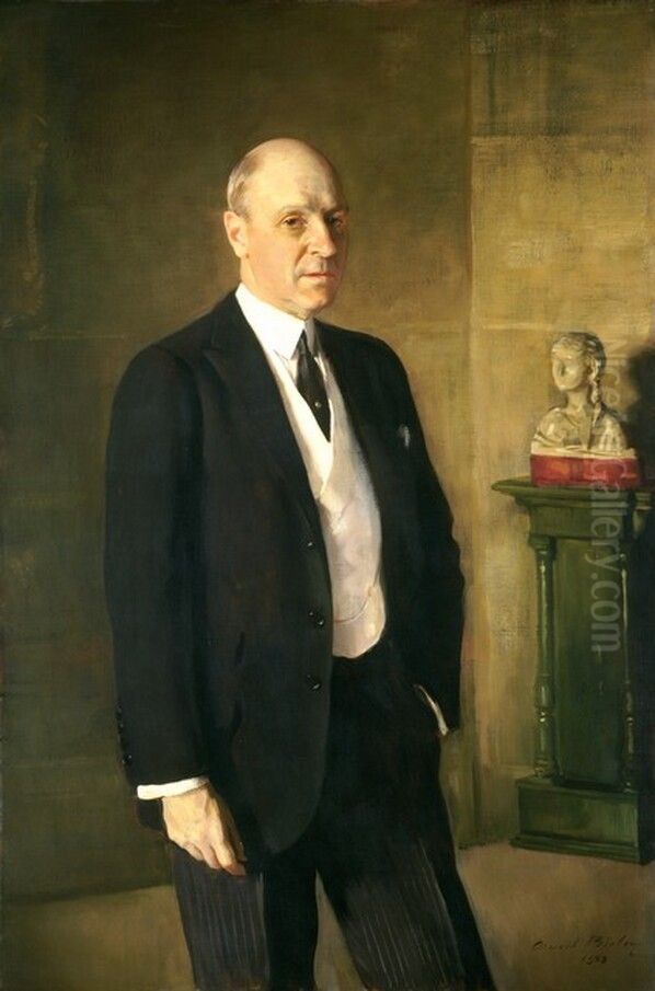 Joseph E. Widener Oil Painting by Oswald Birley