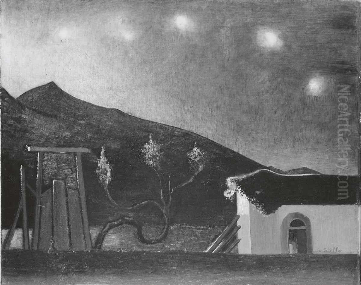 Nocturne Oil Painting by Joseph Stella