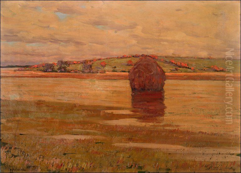 The Hill beyond the Marsh Oil Painting by Arthur Wesley Dow