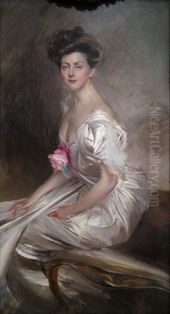 Portrait of Mrs. Whitney Warren, Sr. Oil Painting by Giovanni Boldini