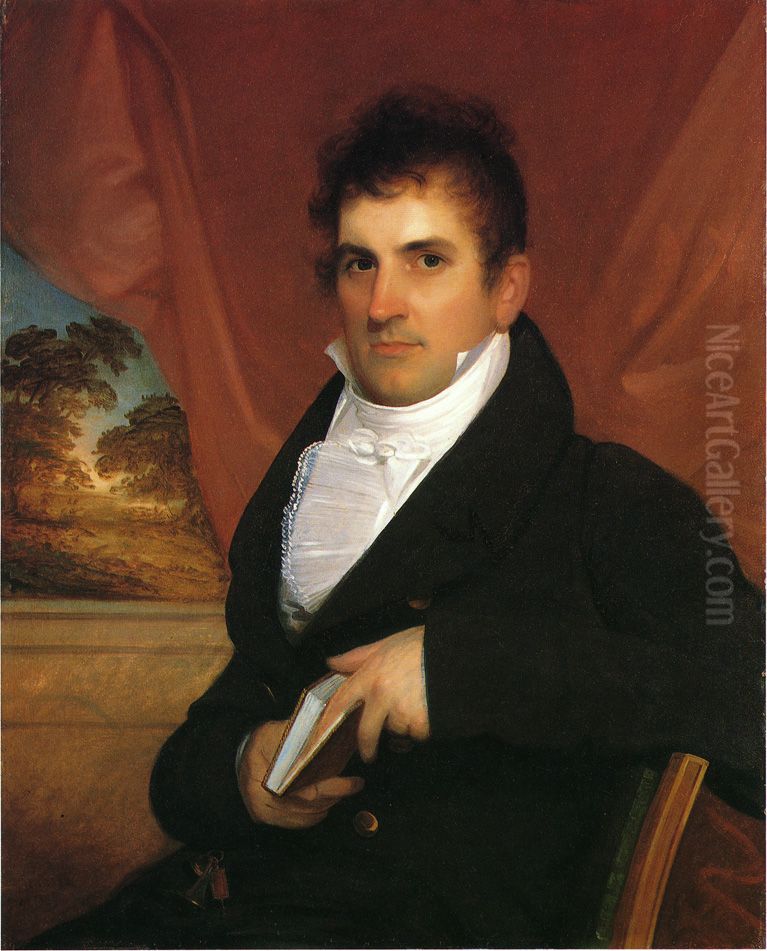 Portrait of Philip Hone Oil Painting by John Wesley Jarvis