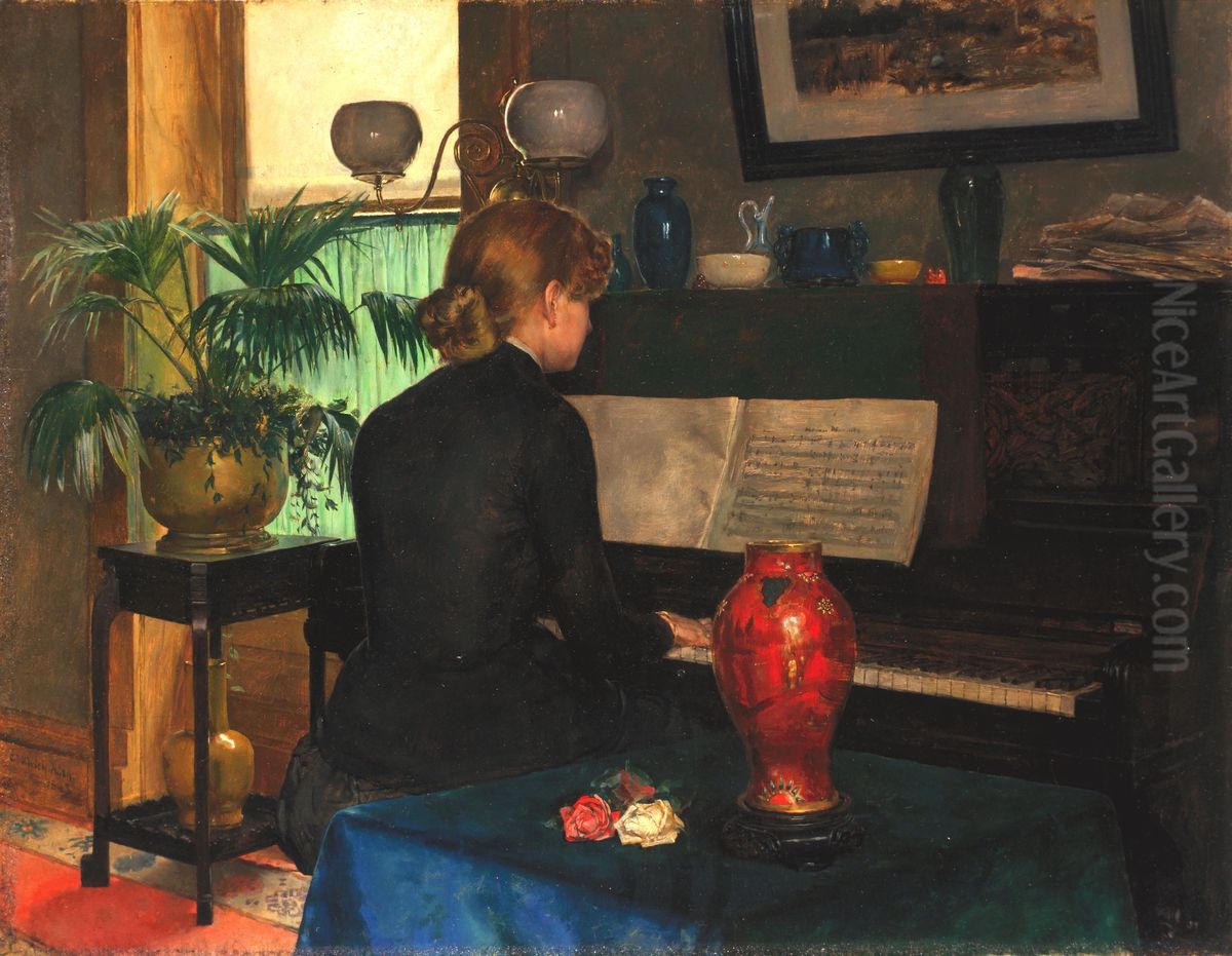 Moment Musicale Oil Painting by Charles Frederic Ulrich