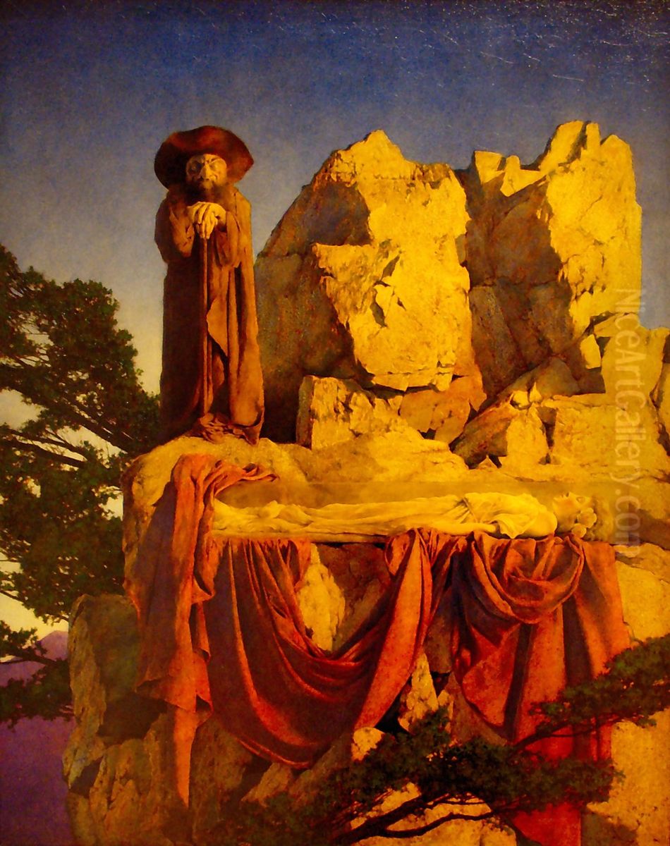 From the Story of Snow White Oil Painting by Maxfield Parrish